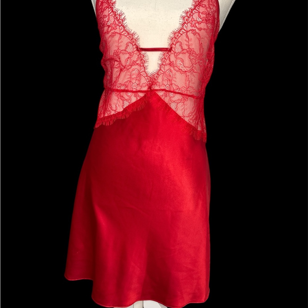Victoria's Secret Red Lace Chemise
